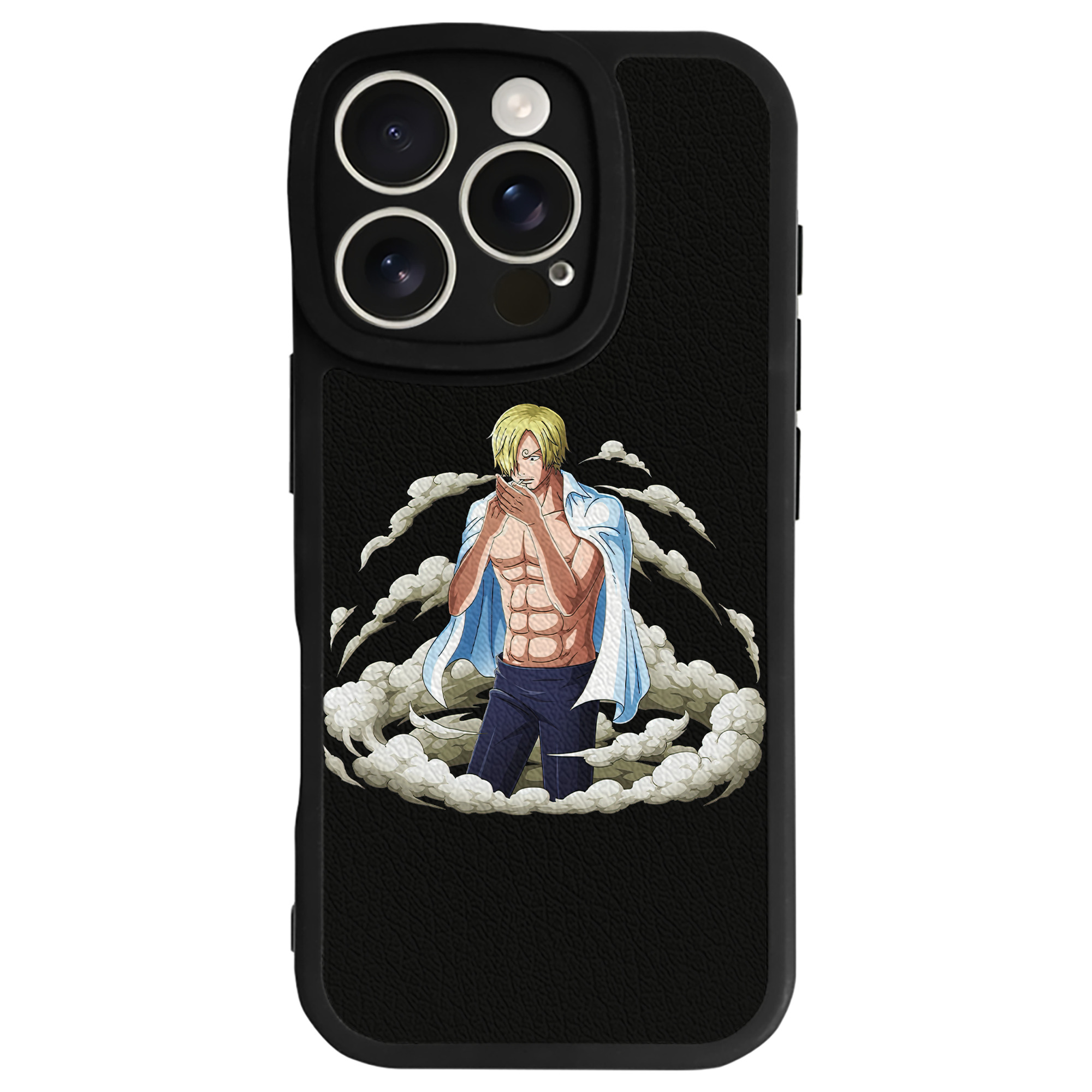 （画像用） ワンピース サンジ ONE PIECE Sanji 【iPhone 16シリーズ対応】シリコンスマホケース（レザー調） 材質：シリコン